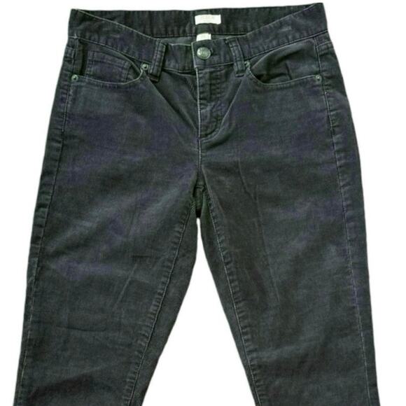 J. Crew Corduroy Pants Straight Leg Low-Rise Womens Sz 25 Black - Picture 3 of 8